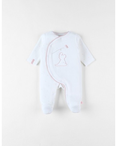 Pyjama Popsie en velours, écru