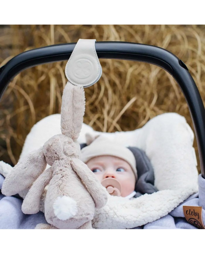 Set clips magnétiques en cuir Cloby - Beige