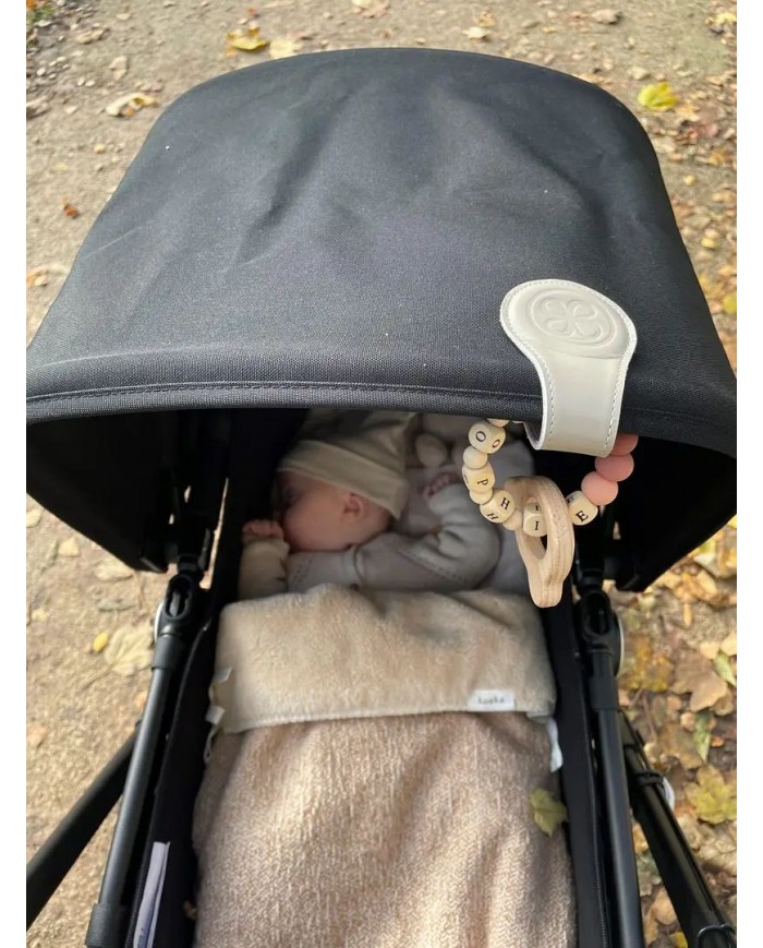 Set clips magnétiques en cuir Cloby - Beige