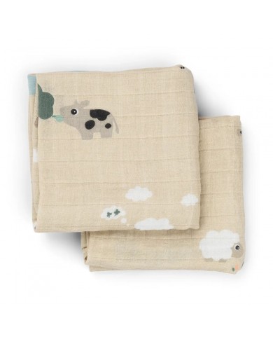 Lot de 2 tétras 65x65cm Tiny farm - Sand Lot de 2 tétras 65x65cm Tiny farm - Sand