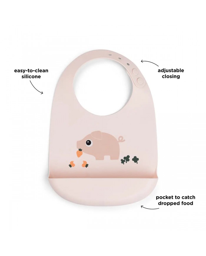 Bavoir silicone - Pigee - Powder