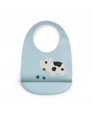 Bavoir silicone - Dotti- Blue Bavoir silicone - Dotti- Blue