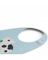 Bavoir silicone - Dotti- Blue Bavoir silicone - Dotti- Blue