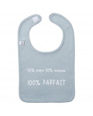 Bavoir "50% papa 50% maman 100% parfait"