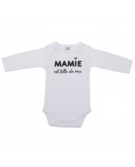 Body manches longues "Il n'y a pas de tata aussi géniale" blanc