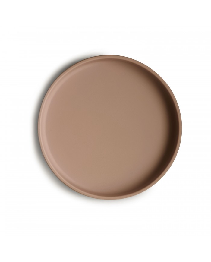Assiette plate à ventouse en silicone - Natural