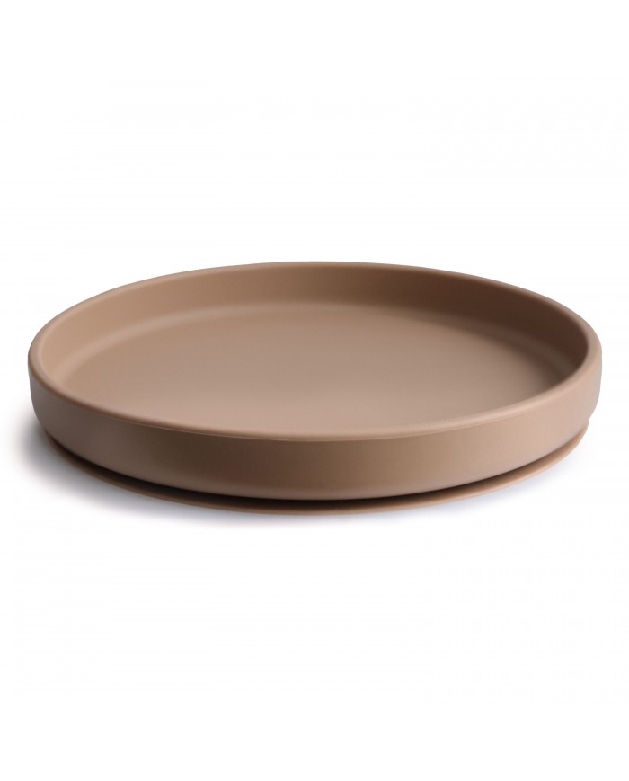 Assiette plate à ventouse en silicone - Natural