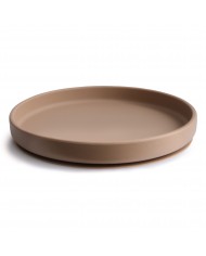 Assiette plate à ventouse en silicone - Natural