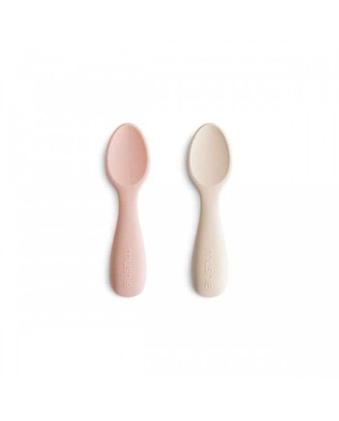 Lot de 2 cuillères en silicone - 12 mois + - Blush/Shifting sand