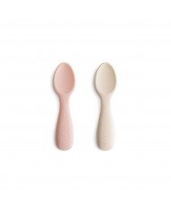 Lot de 2 cuillères en silicone - 12 mois + - Blush/Shifting sand