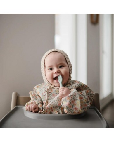 Lot de 2 cuillères sensorielles en silicone Cambridge Blue / Shifting Sand