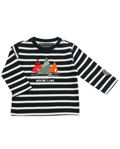 T-shirt manches longues Explorateur - Navy/Ecru T-shirt manches longues Explorateur - Navy/Ecru