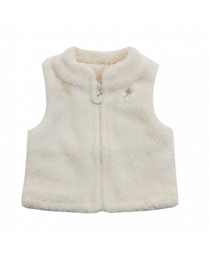 Gilet sans manches Neige Tototte - Ecru