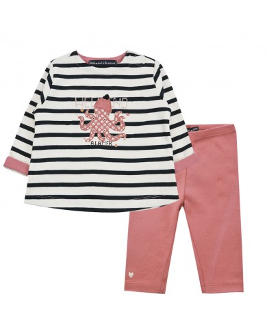 T-shirt ML + legging Cajoline set - Ecru/Navy poulpe T-shirt ML + legging Cajoline set - Ecru/Navy poulpe