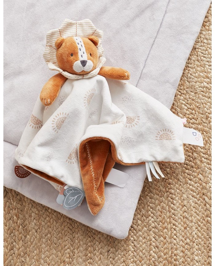 Doudou jour & nuit Babou, caramel/écru