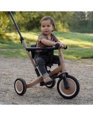 Tricycle 4 en 1 avec barre de poussée LIO - brun macchiato
