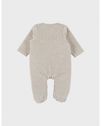Pyjama en velours beige brodé – Orso Pyjama en velours beige brodé – Orso