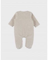 Pyjama en velours beige brodé – Orso