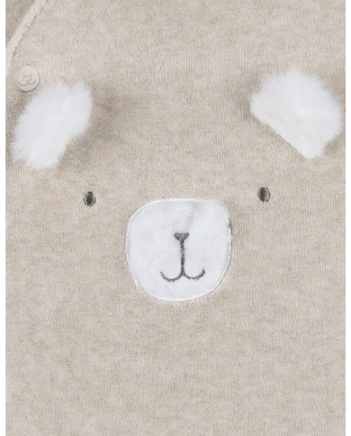 Pyjama en velours beige brodé – Orso Pyjama en velours beige brodé – Orso