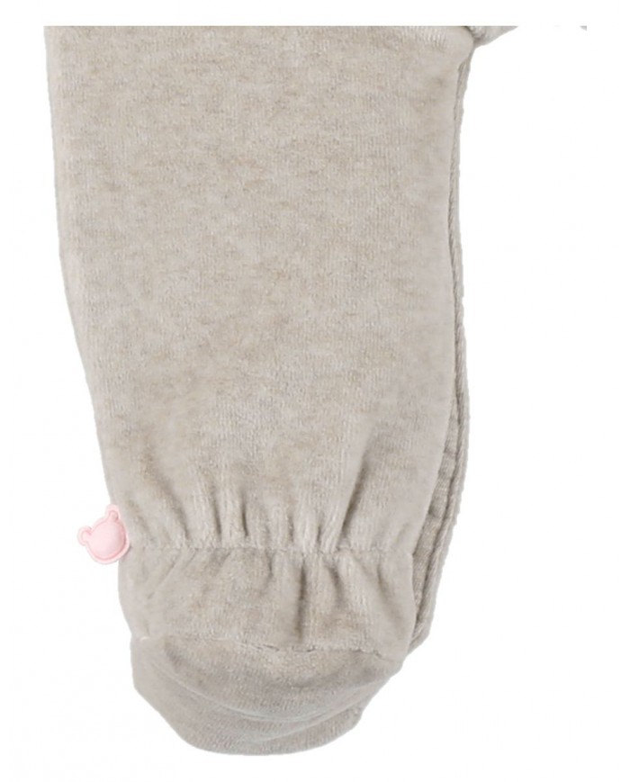 Pyjama en velours beige brodé – Orso