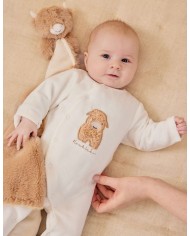 Pyjama en velours blanc brodé – Fluffy