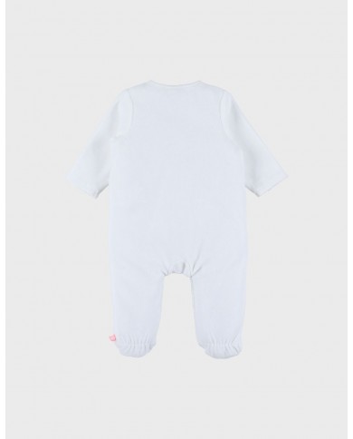 Pyjama en velours blanc brodé – Fluffy