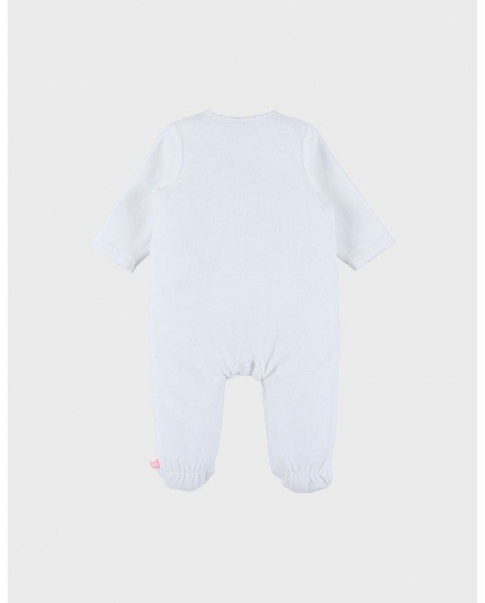 Pyjama en velours blanc brodé – Fluffy