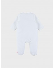 Pyjama en velours blanc brodé – Fluffy
