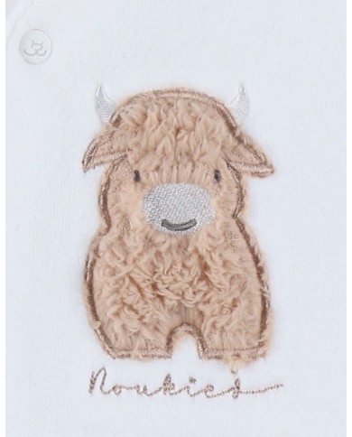 Pyjama en velours blanc brodé – Fluffy