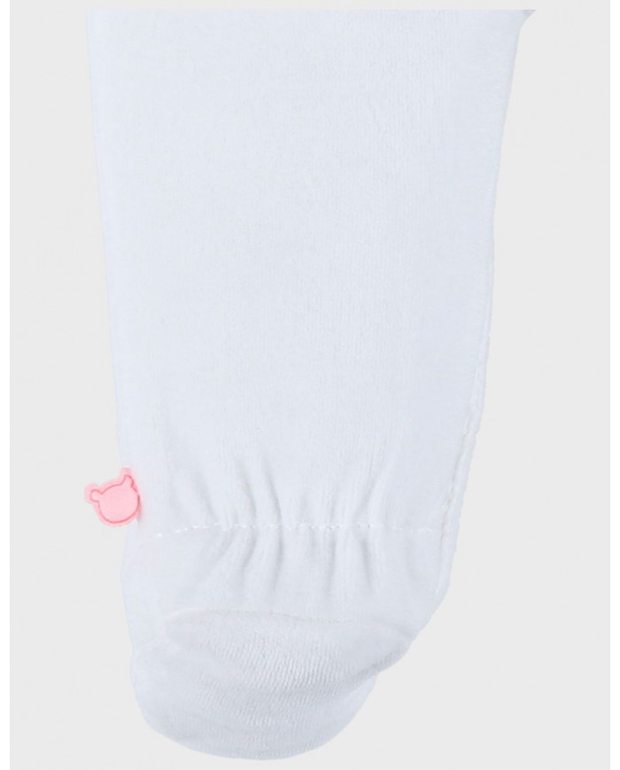 Pyjama en velours blanc brodé – Fluffy