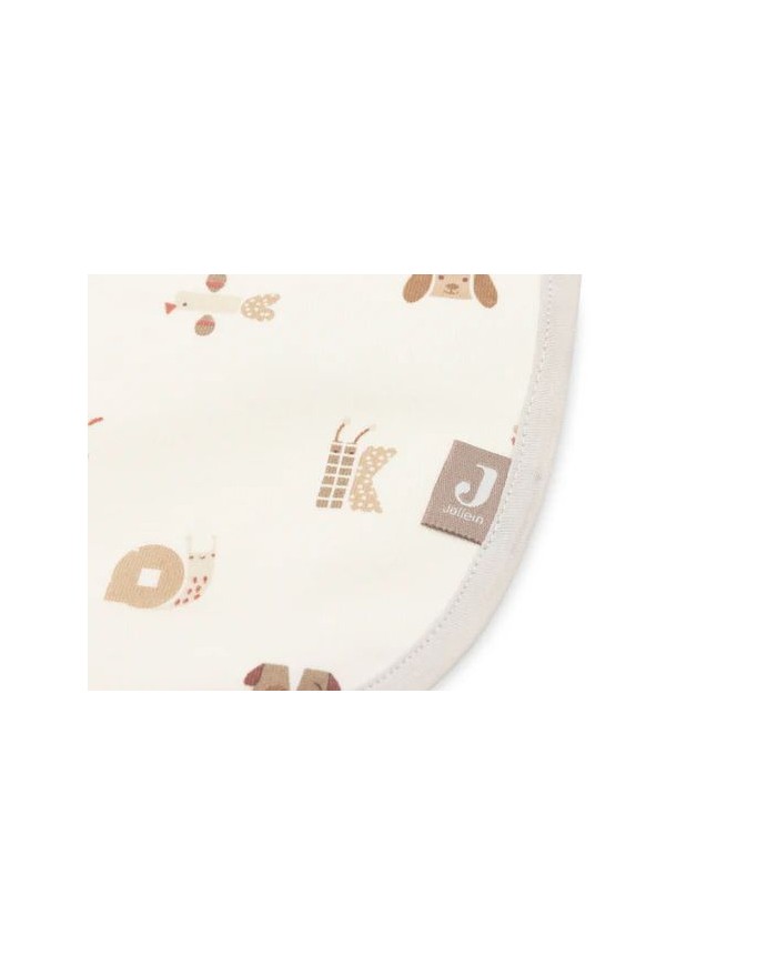 Lot de 5 Bavoirs Jersey imperméable - Animal Friends