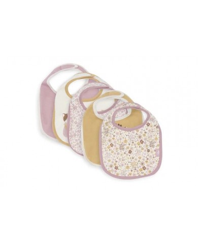 Lot de 5 Bavoirs Jersey imperméable - Flower Fairies