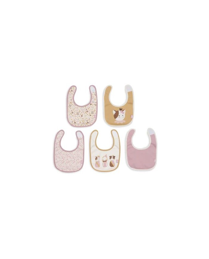 Lot de 5 Bavoirs Jersey imperméable - Flower Fairies