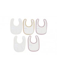 Lot de 5 Bavoirs Jersey imperméable - Flower Fairies