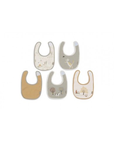Lot de 5 Bavoirs Jersey imperméable - Tiny Park