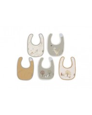 Lot de 5 Bavoirs Jersey imperméable - Tiny Park