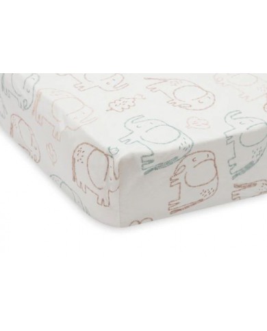 Drap-housse Jersey 60x120cm - Elephant Tales