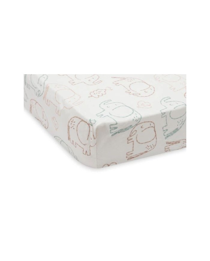 Drap-housse Jersey 60x120cm - Elephant Tales