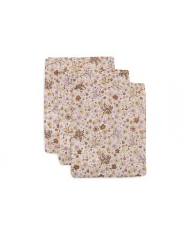 Lot de 3 Gants de Toilette Gaze de Coton 15x20cm - Flower Fairies Lot de 3 Gants de Toilette Gaze de Coton 15x20cm - Flower Fairies