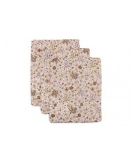 Lot de 3 Gants de Toilette Gaze de Coton 15x20cm - Leafy Dreams