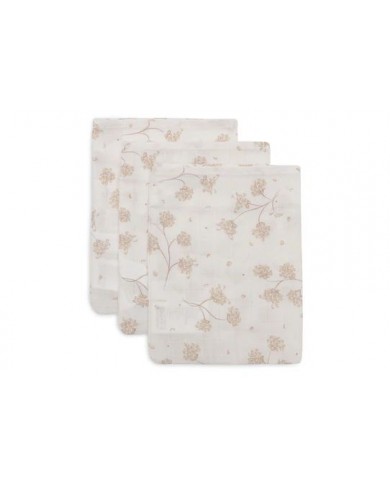 Lot de 3 Gants de Toilette Gaze de Coton 15x20cm - Leafy Dreams Lot de 3 Gants de Toilette Gaze de Coton 15x20cm - Leafy Dreams