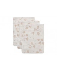 Lot de 3 Gants de Toilette Gaze de Coton 15x20cm - Leafy Dreams