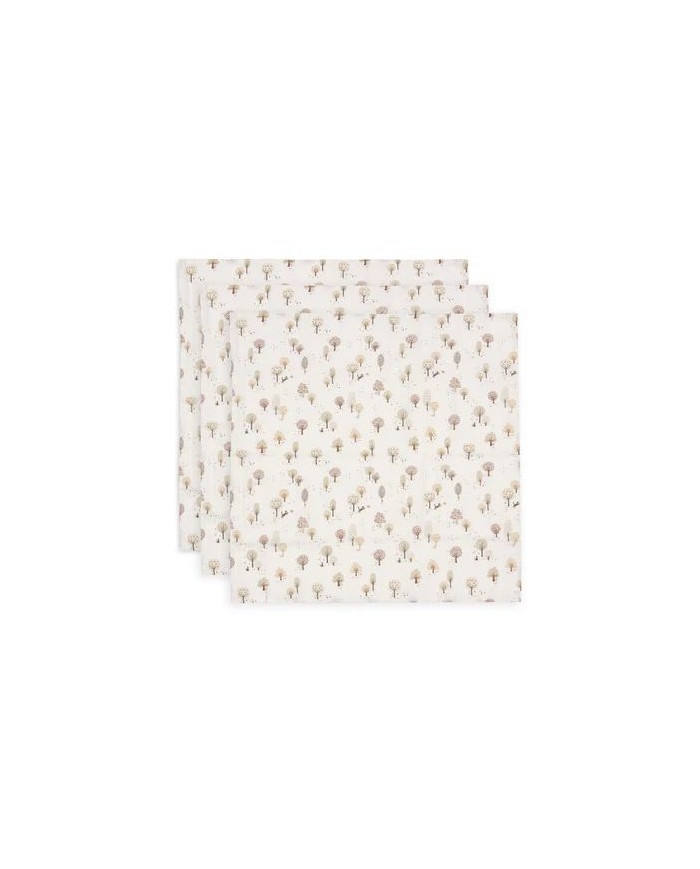 Lot de 3 tétras Gaze de Coton 70x70cm - Tiny Park