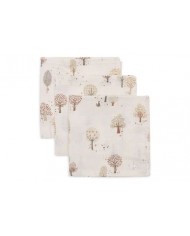Lot de 3 Serviettes Gaze de Coton 31x31cm - Tiny Park