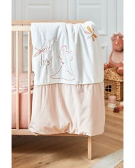 Couverture 75 x 100 cm Popsie, Gigi & Louli, écru/rose poudré