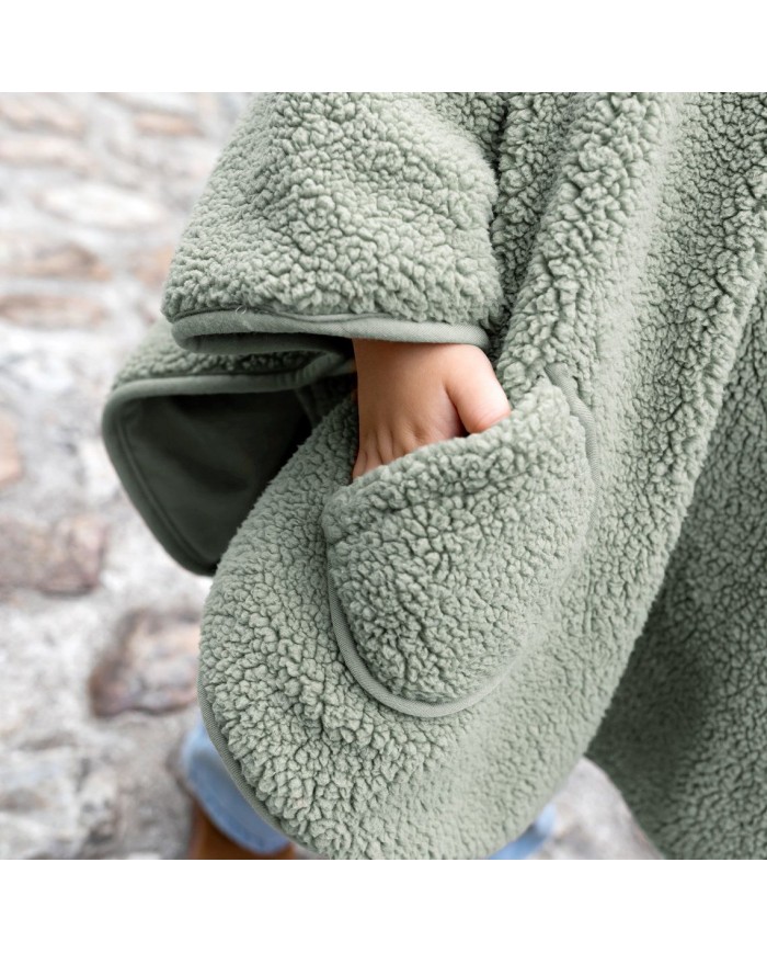 Poncho 9-36 mois Teddy + Pady Jersey - Kaki