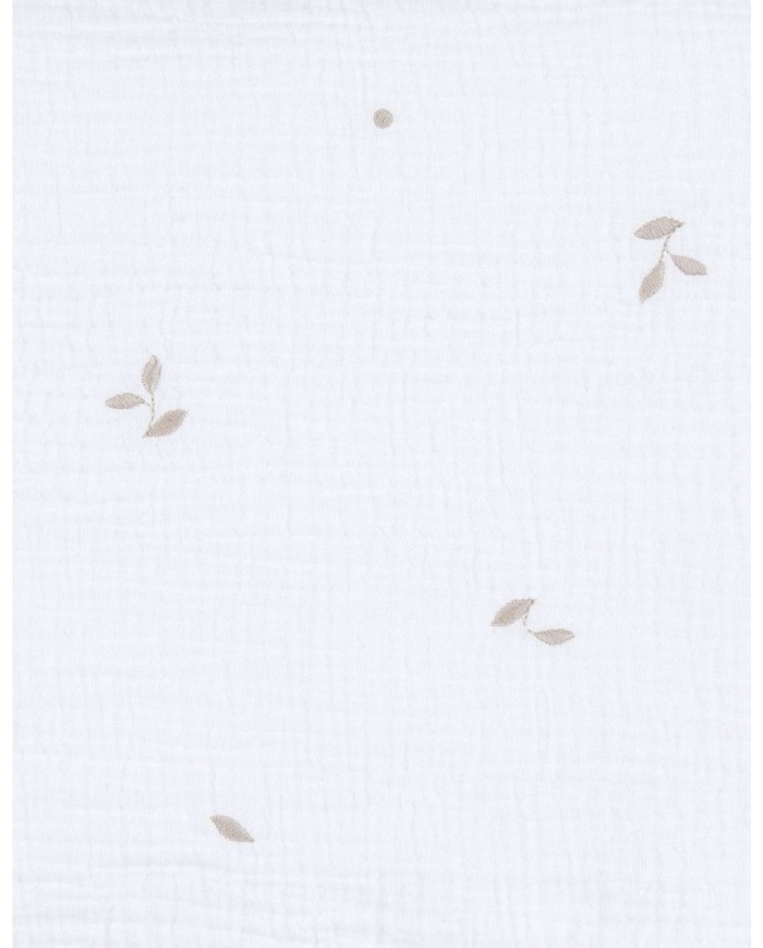 Tour de lit en gaze de coton bio brodé