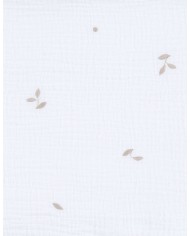 Tour de lit en gaze de coton bio brodé