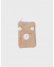 Protège carnet de santé fausse fourrure camel - Lily