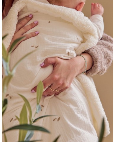 Couverture blanche en gaze de coton bio 75x100 cm